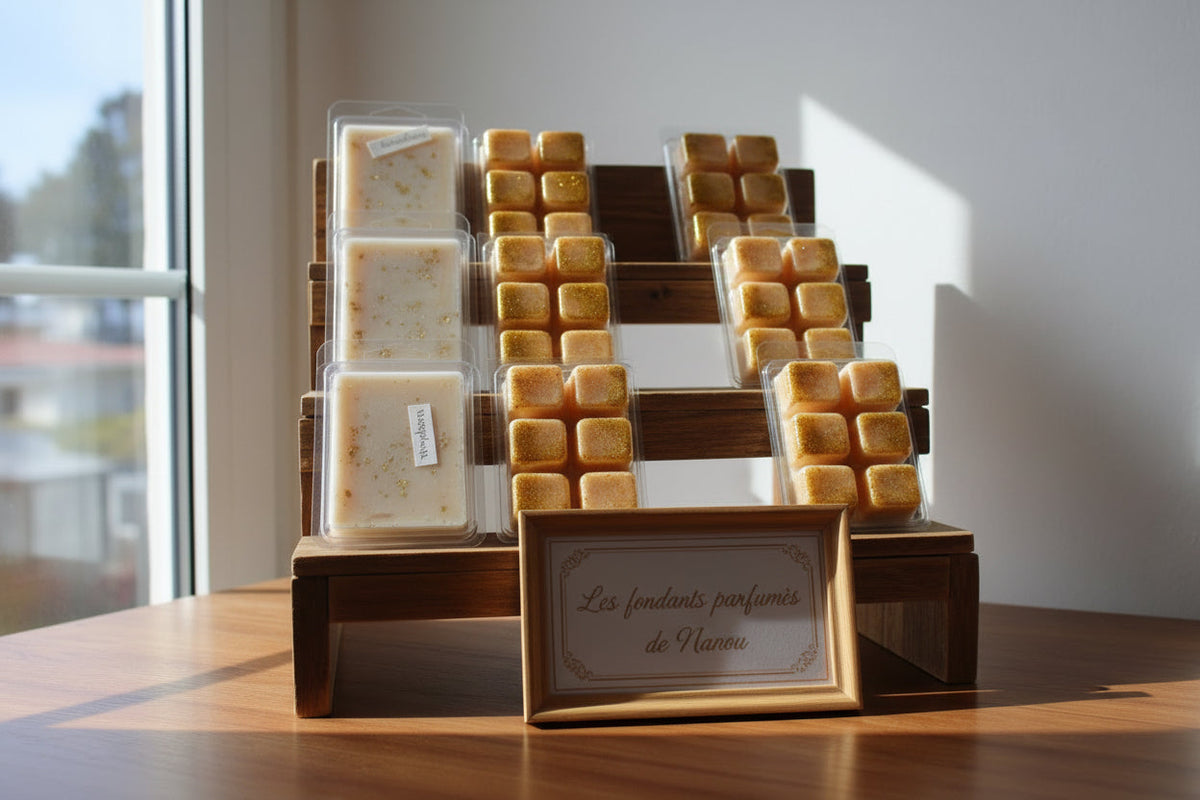 "Fondant parfumé clamshell (boite) madeleine - Les fondants parfumés de nanou"