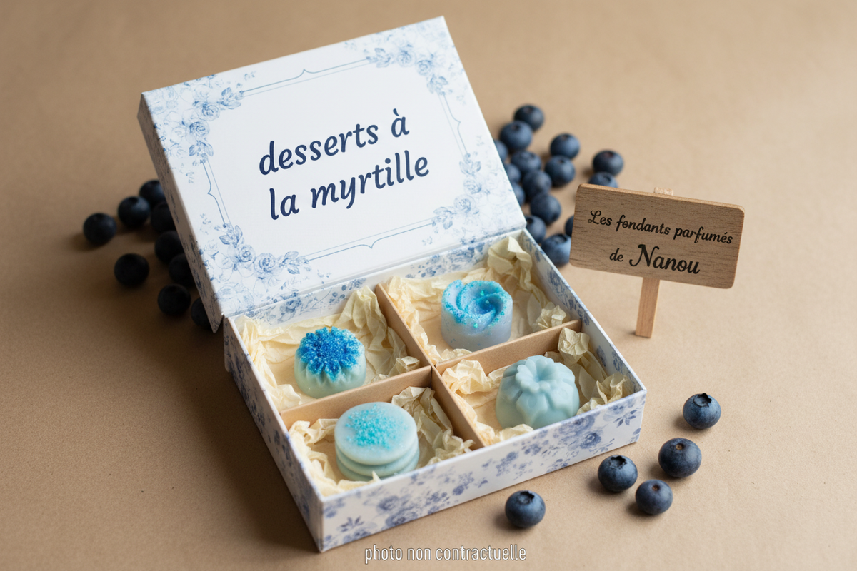Coffret 4 fondants dessert à la myrtille