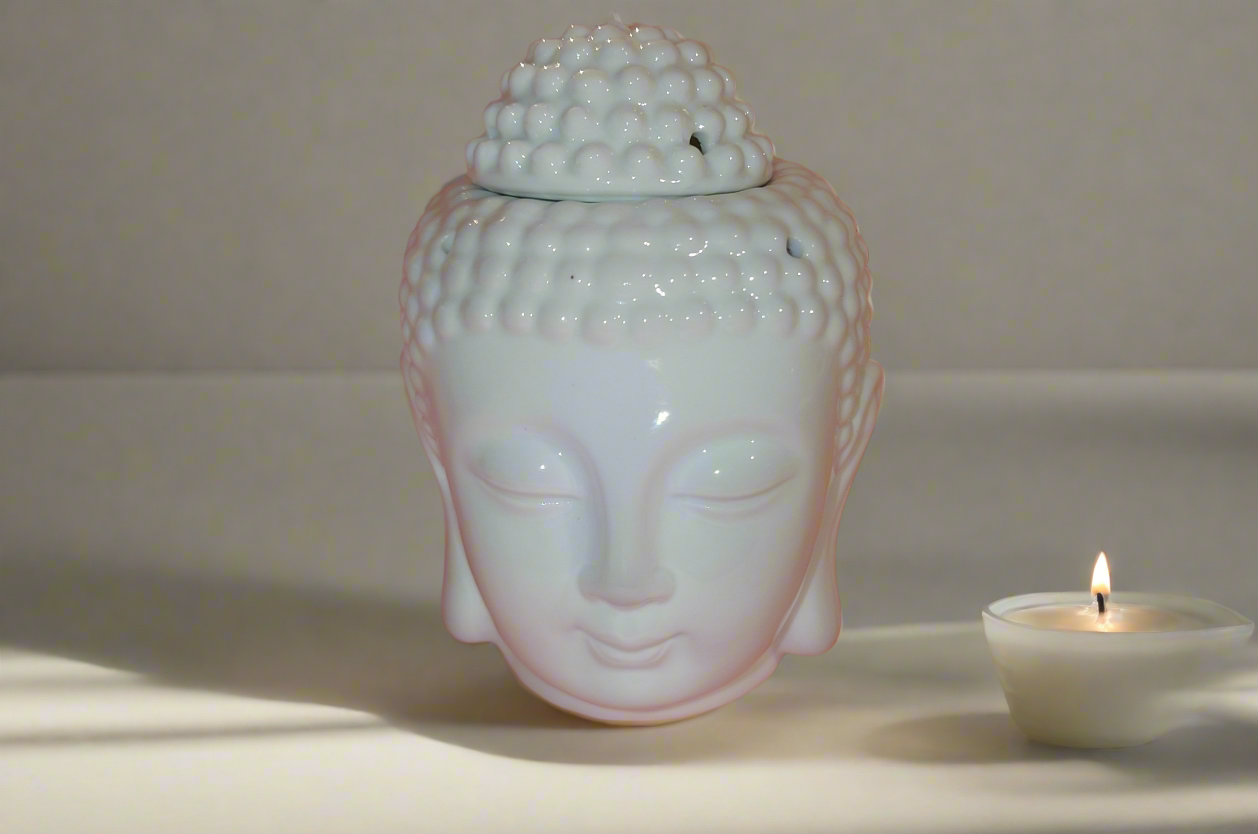 bruleur bouddha blanc