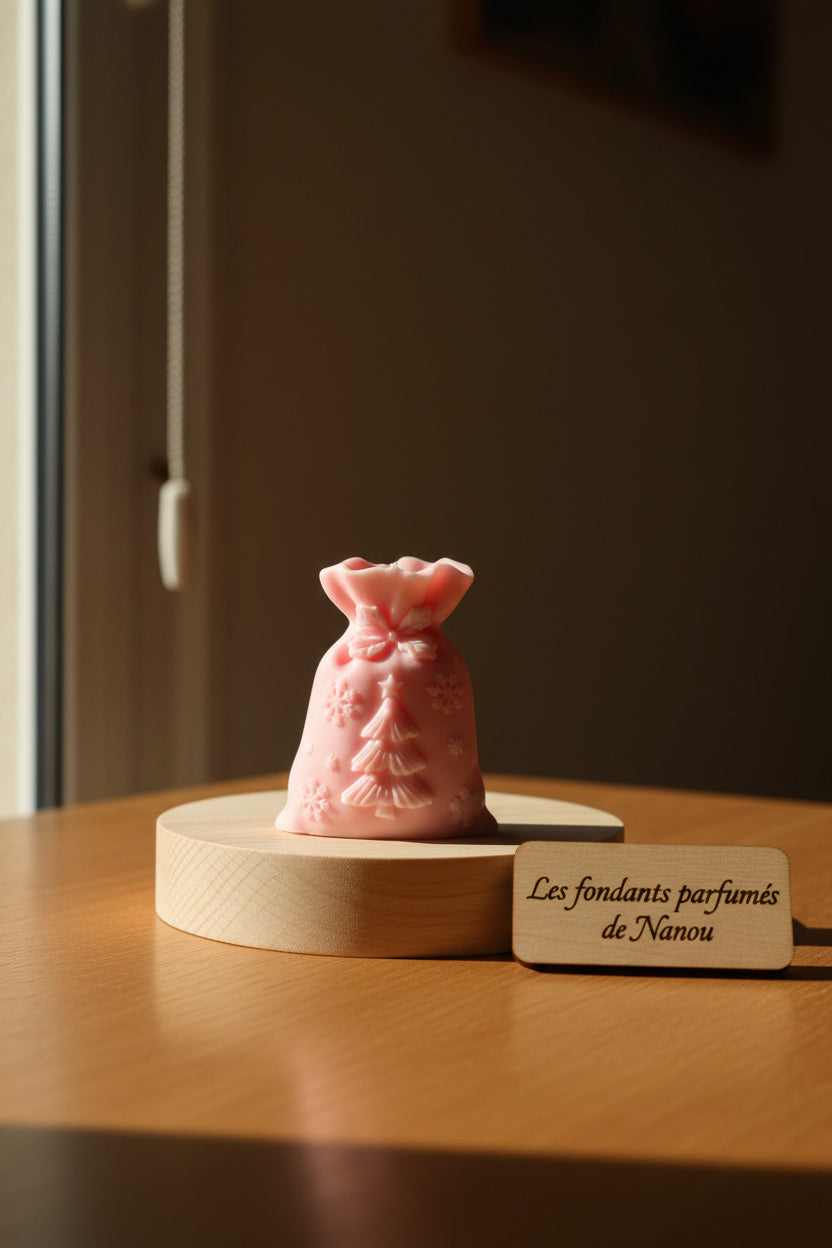 Bougie décorative non parfumée sac cadeau