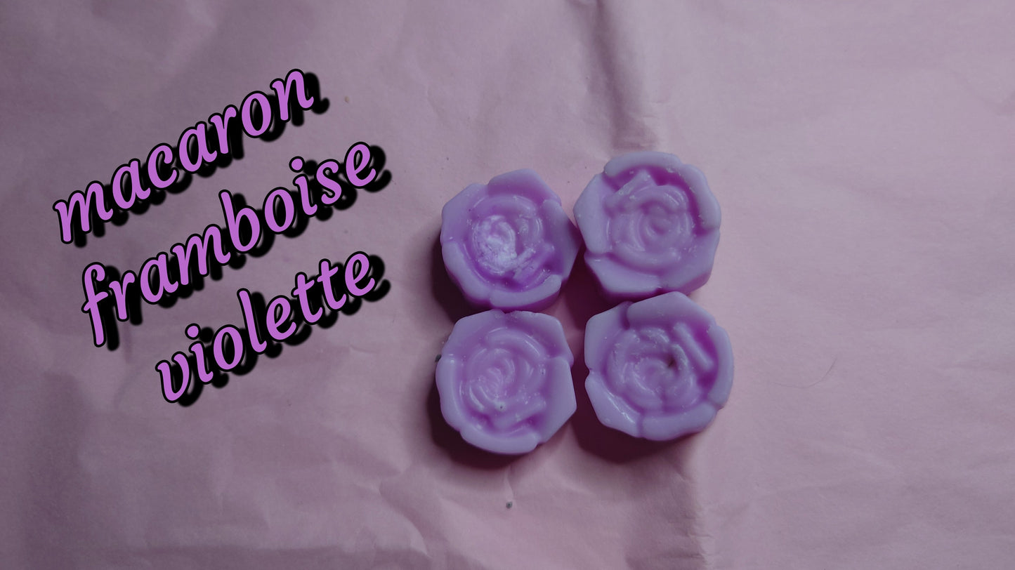 fondant parfumé macaron framboise violette