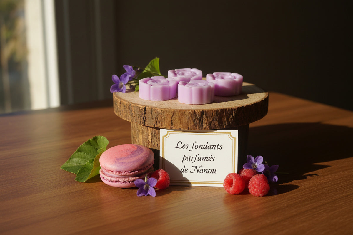 fondant parfumé macaron framboise violette