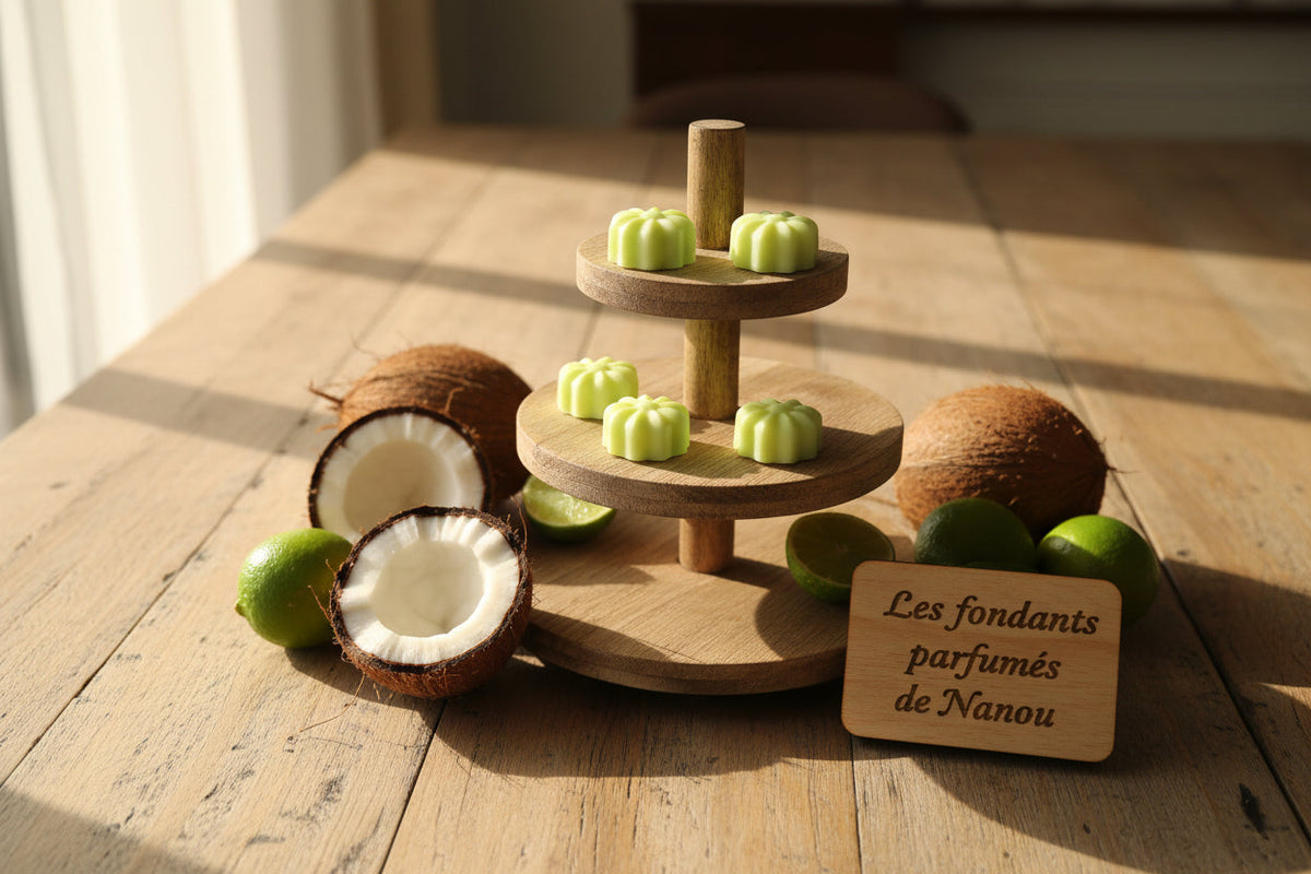 "fondant parfumé coco citron vert"