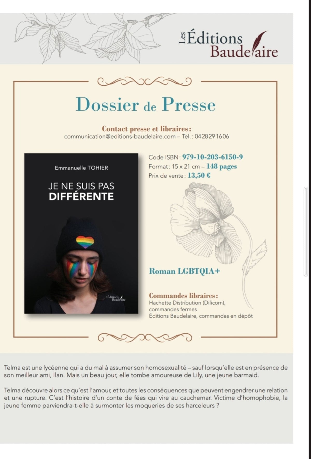 "1er roman je ne suis pas différente - Les fondants parfumés de nanou"