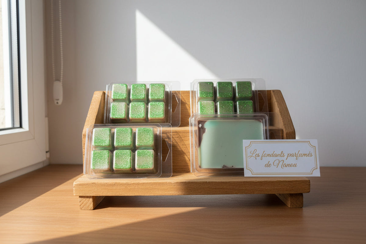"Fondant parfumé clamshell (boite) menthe chocolat - Les fondants parfumés de nanou"