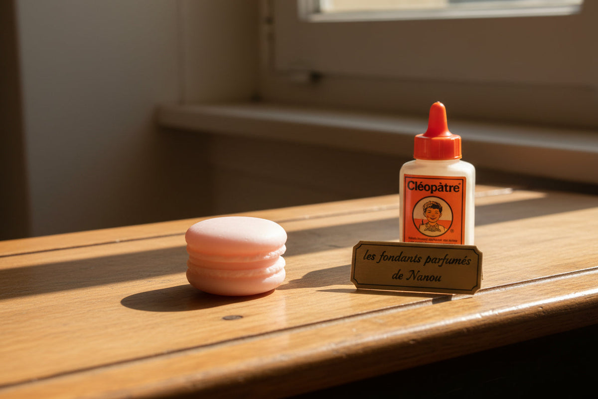 "Fondant parfumé format macaron sur led bancs de l'école (amande) - Les fondants parfumés de nanou"