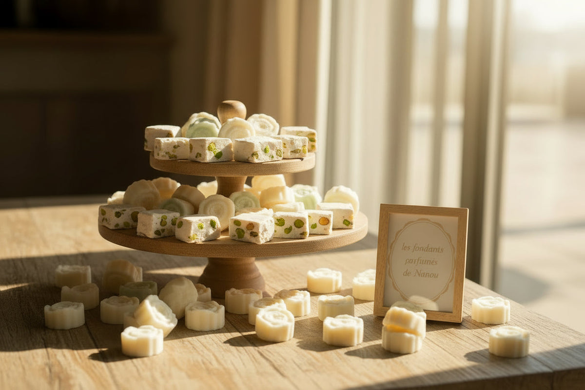 "fondant parfumé nougat blanc"