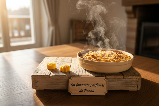 "fondant parfumé crumble pomme"