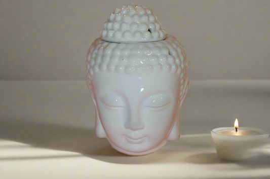 bruleur bouddha blanc