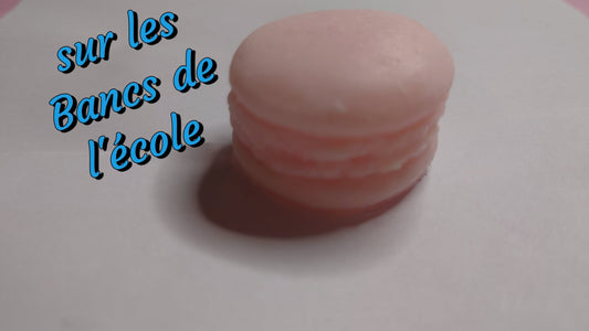 Fondant parfumé format macaron sur led bancs de l'école (amande) - Les fondants parfumés de nanou