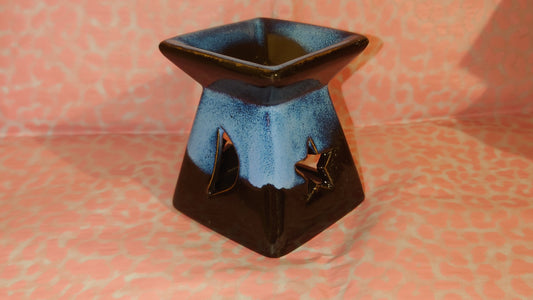 Bruleur carré bleu et noir