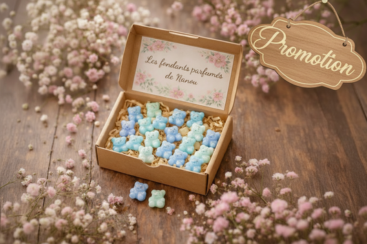 Fondants: Mini Ourson- boîte de 50g Linge propre