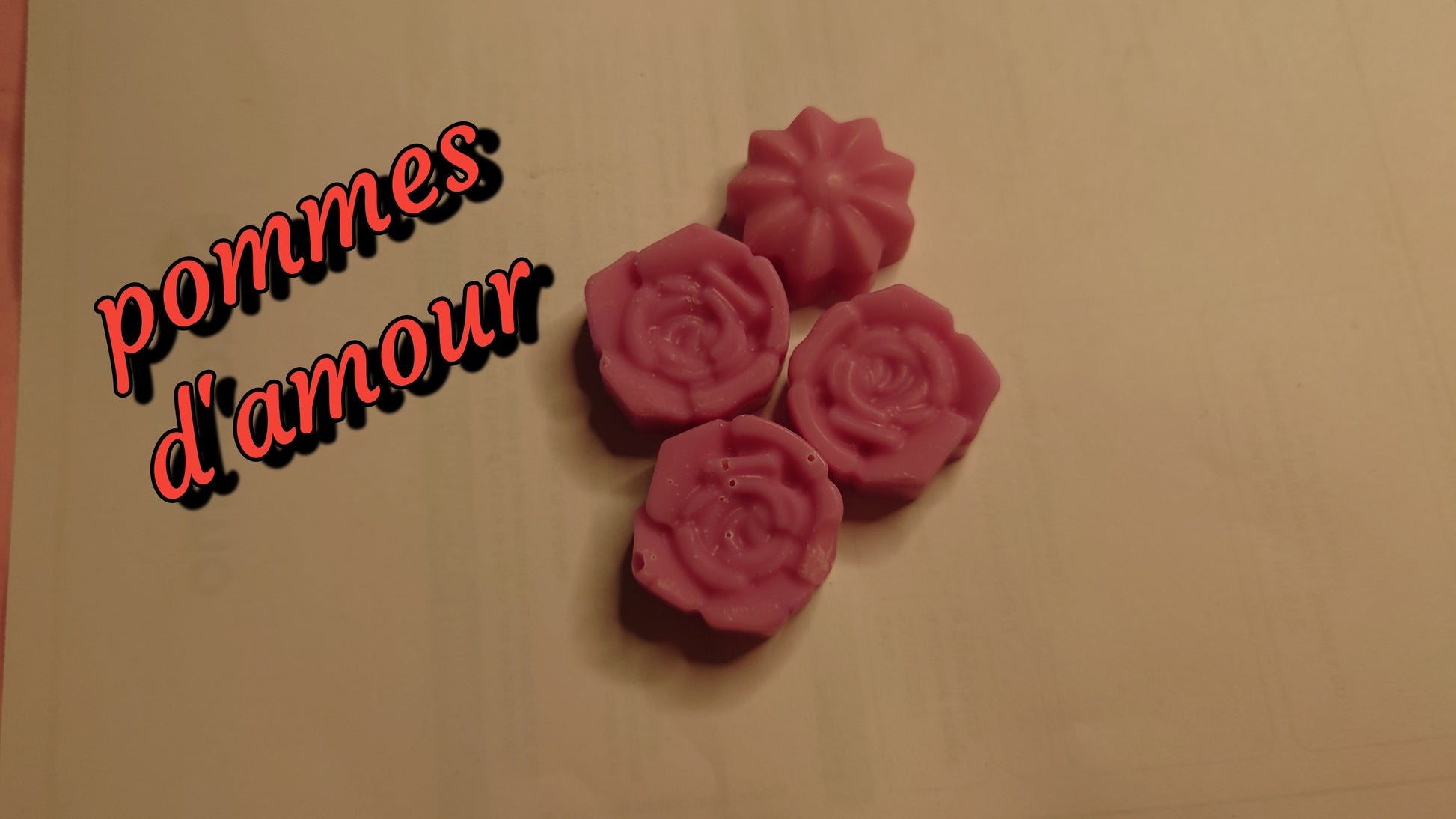fondant parfumé pomme d'amour