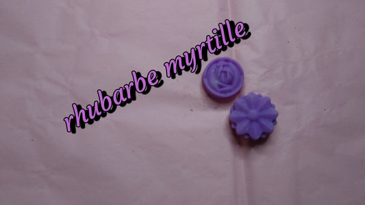 fondant parfumé rhubarbe myrtille